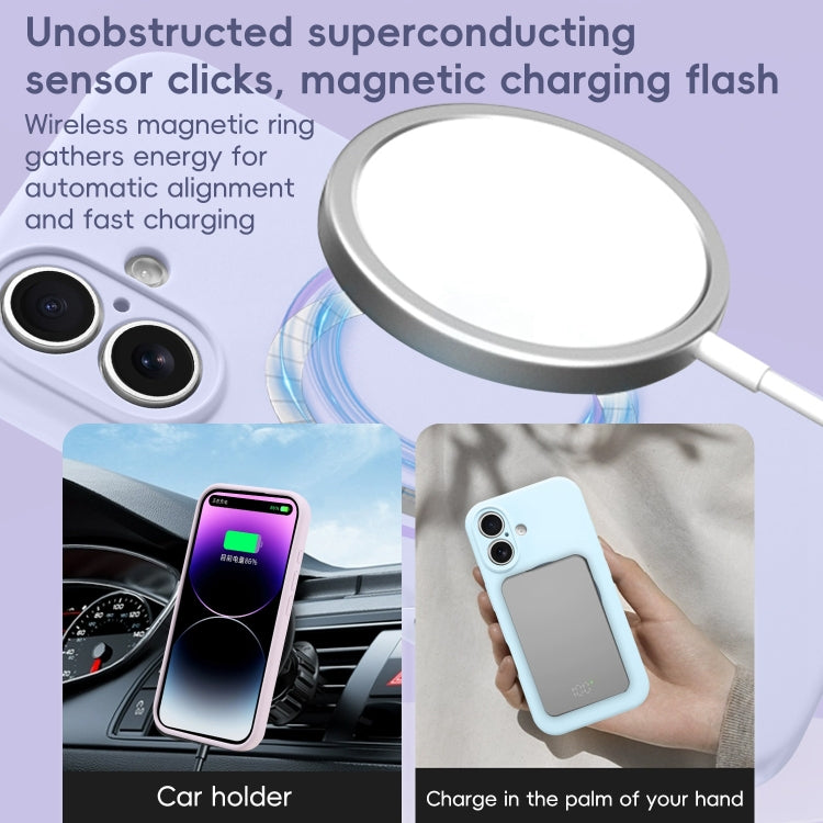 Fine Hole Liquid Silicone MagSafe Phone Case, For iPhone 16 Pro Max, For iPhone 16 Pro