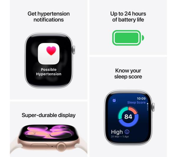 APPLE Watch Series 11 - 42 mm Jet Black Aluminium Case with Black Sport Band, M/L image number 3 of 10