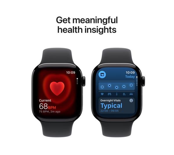 APPLE Watch Series 11 - 42 mm Jet Black Aluminium Case with Black Sport Band, M/L image number 5 of 10