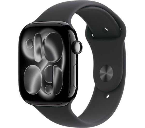 APPLE Watch Series 11 - 46 mm Jet Black Aluminium Case with Black Sport Band, M/L image number 1 of 10