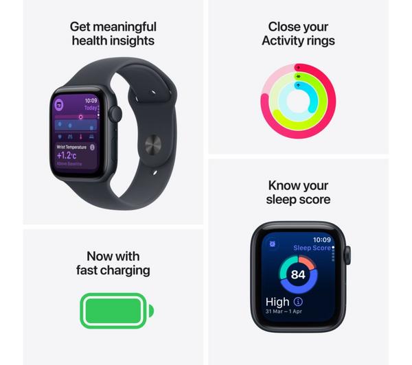 APPLE Watch SE 3 - 40 mm Starlight Aluminium Case with Starlight Sport Band, S/M image number 3 of 10