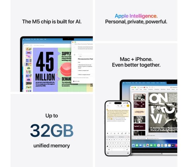 APPLE MacBook Air 13.6" (2026) - M5, 512 GB SSD, RAM 16 GB, Midnight image number 8 of 10