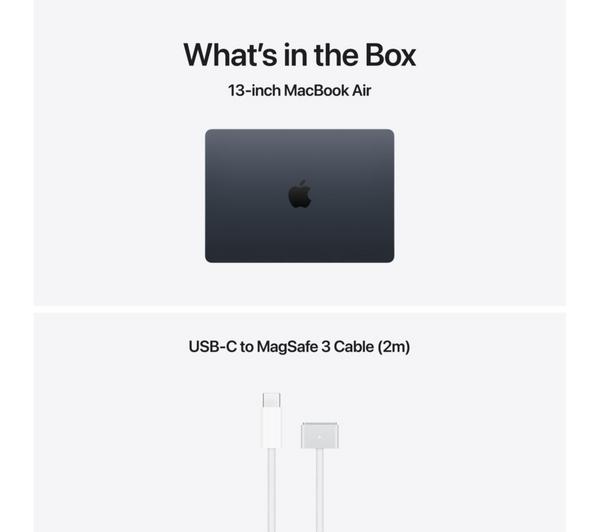 APPLE MacBook Air 13.6" (2026) - M5, 512 GB SSD, RAM 16 GB, Midnight image number 9 of 10