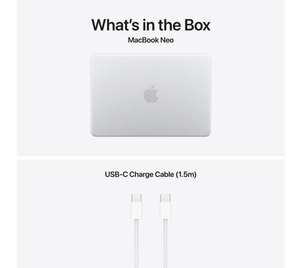 APPLE MacBook Neo 13" (2026) - A18 Pro, 256 GB SSD, Silver image number 10 of 10