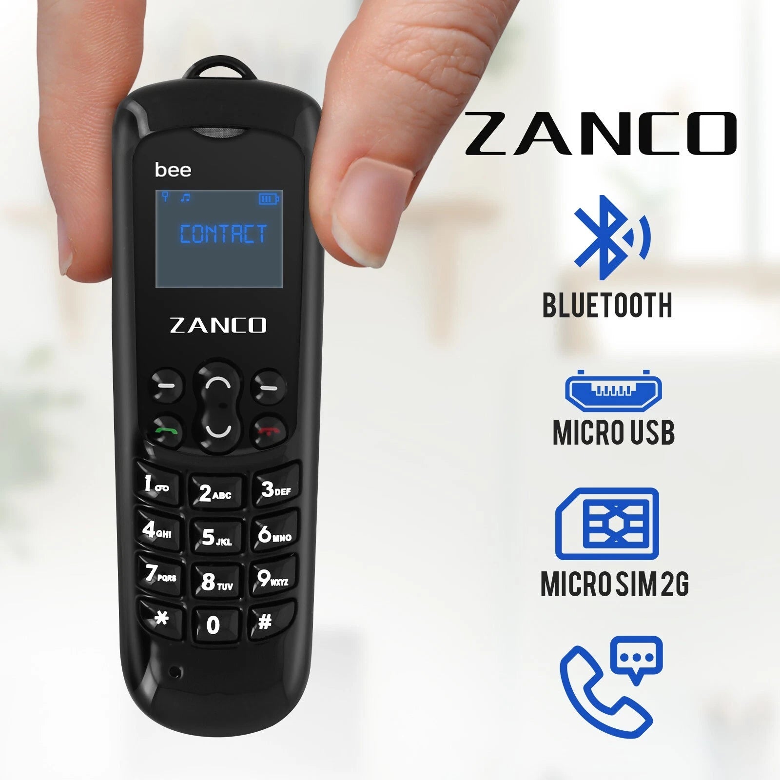 Zanco BEE Mobile Phone Unlocked Phone Black - New|256208102670