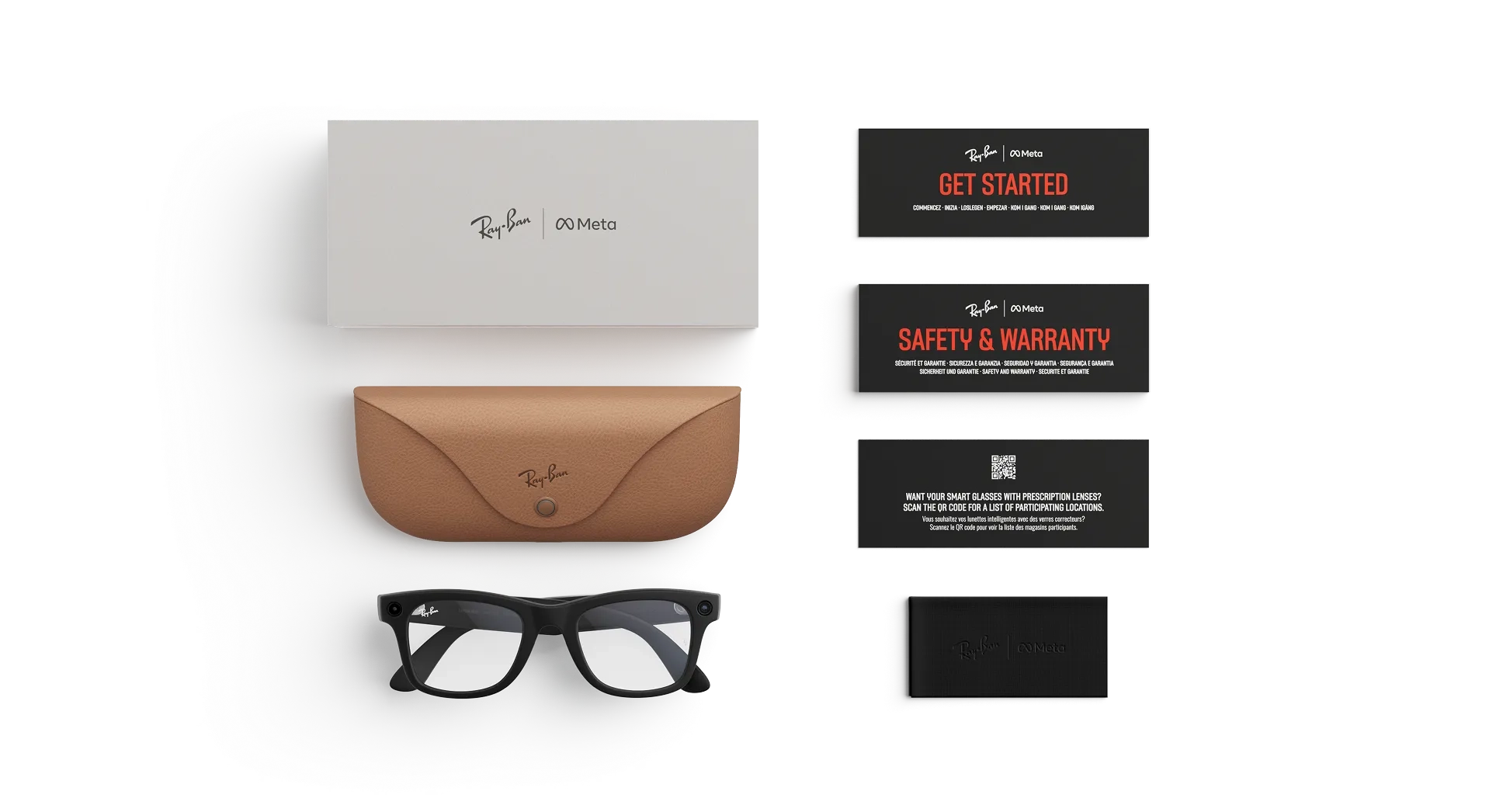 Ray-Ban Meta Wayfarer (Gen 2) Matt Black Clear Lenses